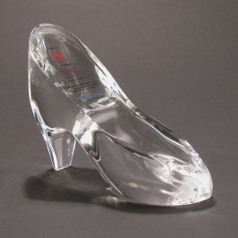 Replica miniature female  girl glass slipper dress shoe trophy or display