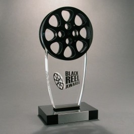Custom Lucite movie reel award for entertainment celebration events