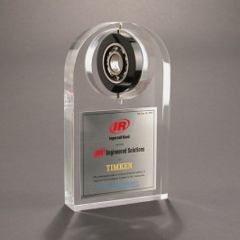 Custom shaped spinning tire award