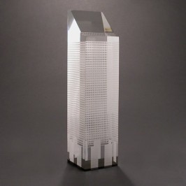 Custom tall corporate office building replica award  
