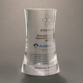 Custom shaped nuclear plant award or gift
