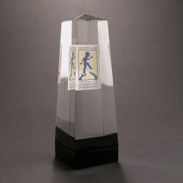Lucite obelisk recognition award 
