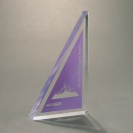 Lucite right triangle recognition award