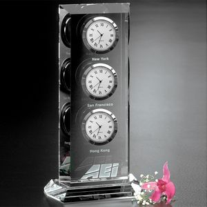 Crystal, Clocks award, trophy, gift for recognition