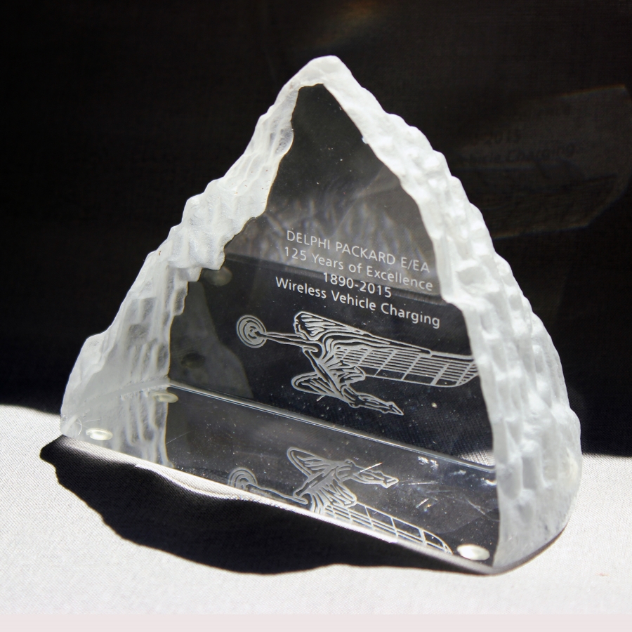 ice berg or mountain top shaped crystal award