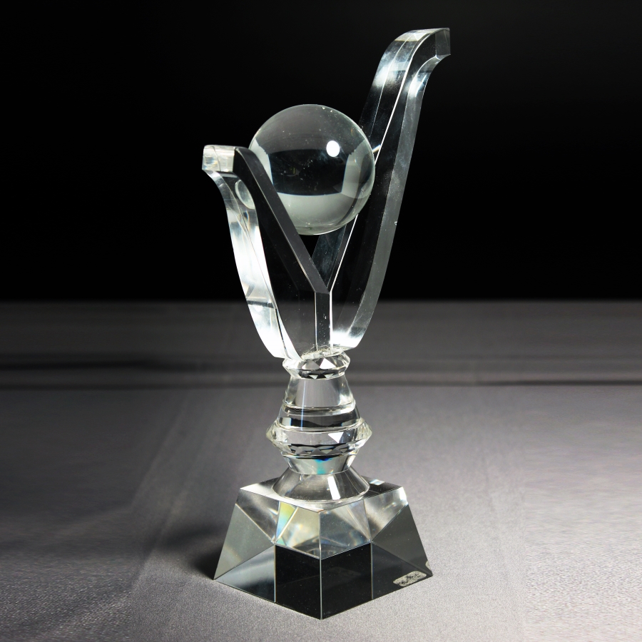 Custom crystal abstract design trophy award