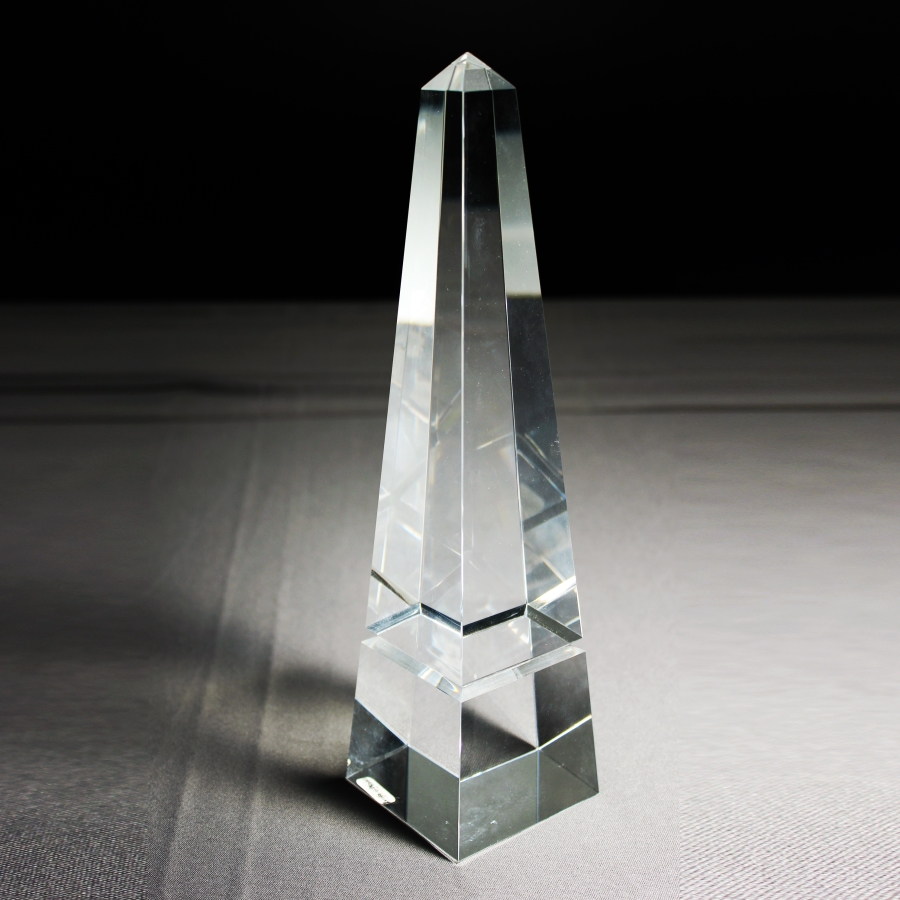 Custom crystal monumental pillar award classic design trophy