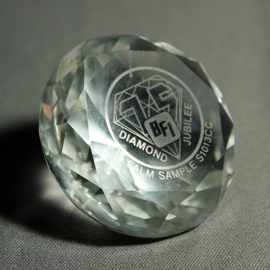 Custom crystal diamond cut jubilee award gift
