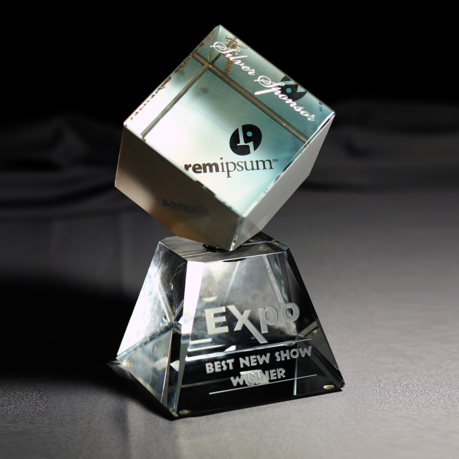 Custom crystal spinner award trophy