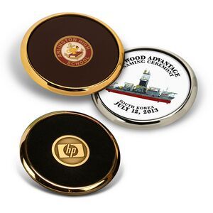 Individual, Round, Insert, Medallion, Brass Medallion, Nickel Silver Medallion, Accomplishment, Achievement, Service, Safety, Recognition, Digital, Full-color, Full color, Etching, Etched