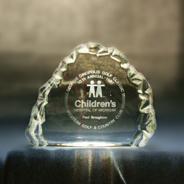 Custom crystal rock boulder award trophy