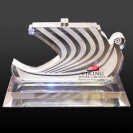Crystal custom shaped boat bespoke award