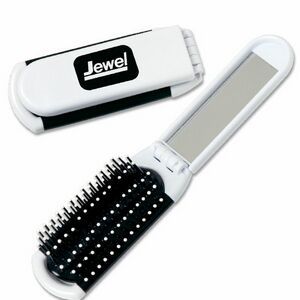 Rectangle, Folding Handle, Bristle Hair Arranger, Reflective Panel, Looking Glass, Handle, Handheld, Hairbrush, Personal Care, Hair Care