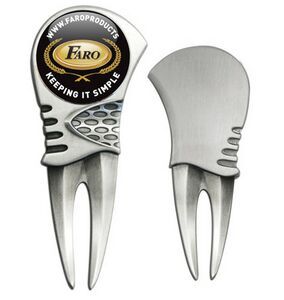 SOS Line, Decal, Domestic, Removeable Ball Marker, No Back Clip, Stock Shape, Divot Tool, Brushed Metal