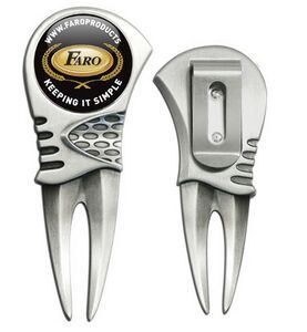 SOS Line, Decal, Domestic, Removeable Ball Marker, Back Clip, Stock Shape, Divot Tool, Brushed Metal