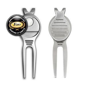 SOS Line, Decal, Brushed metal, Back Clip, Stock Shape, Removeable Ball Marker, Domestic, Divot Tool, Epoxy Dome