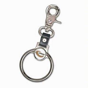 Nickel Finish, Towel Ring, Swivel Clip, Lobster Claw Clasp, Strap, Attachable to Golf Bag, Standard Towel Compatible, Oversize Towel Compatible, 3/4" Brass Ball Placement Disc