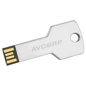 Key Like, Flash Drive, Memory Stick, Cap, 1 GB, Rectangle, Double Walled, Stainless Steel