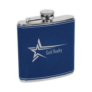 Blue, silver, 6 Oz., stainless steel, flask, gift, personalization