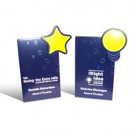 Custom shaped stars and circles stone plaque award
