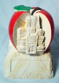 Custom shaped replica apple Stone award and gift 