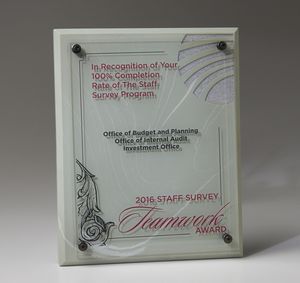 Plaque, Award Collection, Printed, Acrylic, Ogee, Cove, Edges, Classic, Marble, Onyx, Granite