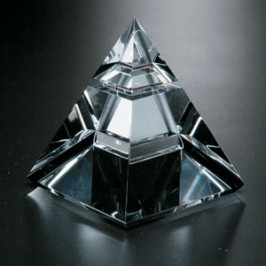 Custom Crystal 4 sided pyramid award  