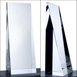 Custom Crystal wedge shaped bespoke award and trophy  