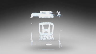 Custom 3D Honda logo Crystal bespoke award or trophy