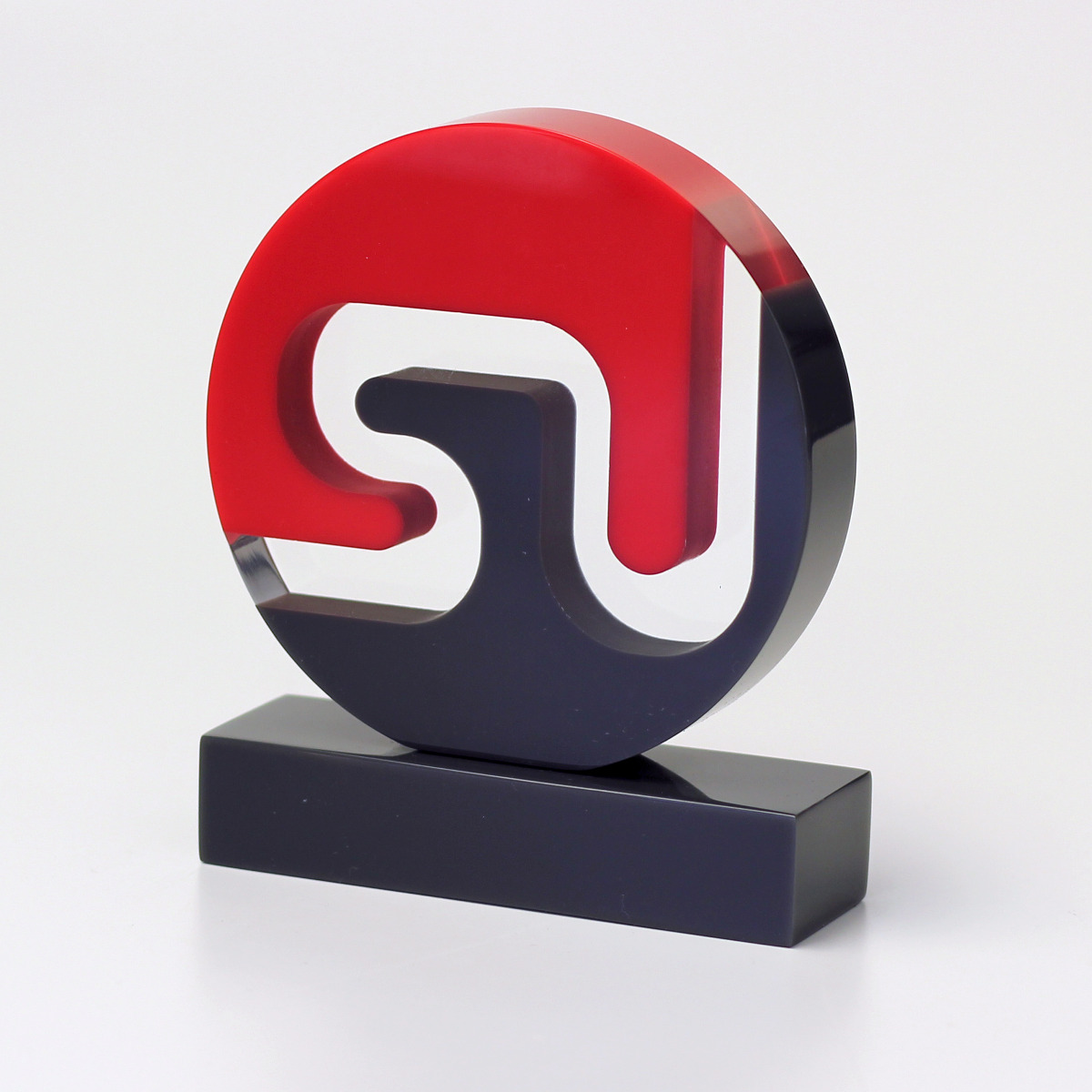 art style logo circle award on base 