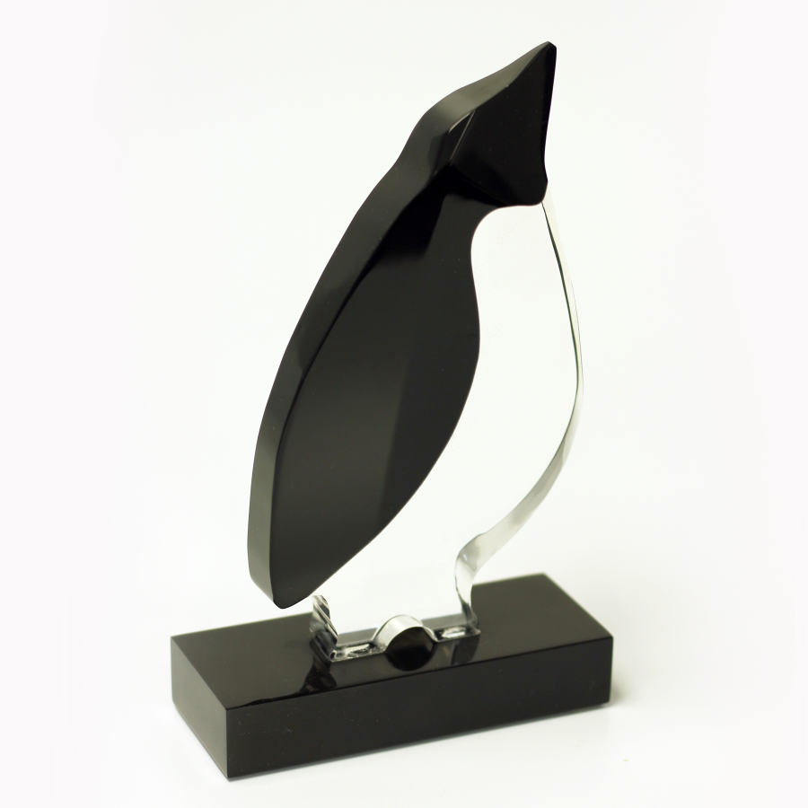 Lucite iceberg shaped recognition award or gift