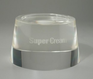 Lucite cosmetic product display base 